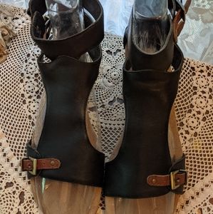 Black Aerosoles leather sandals 9.5